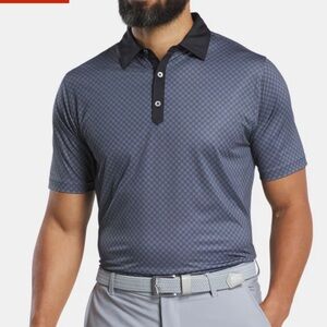 Footjoy Black and Gray Checker Lisle golf polo - 2XL